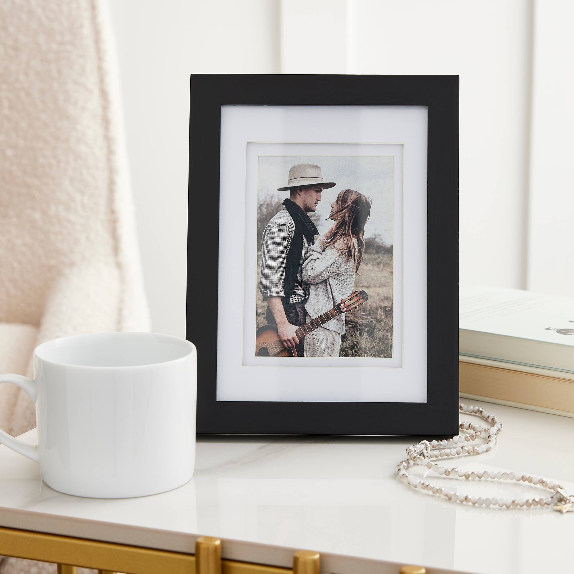Expressions™ 3.5" x 5" Black Frame with Double Mat by Studio Décor®